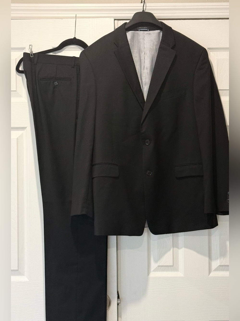 Tommy Hilfiger Men's Classic Black Two-Piece Suit Jacket & Pants